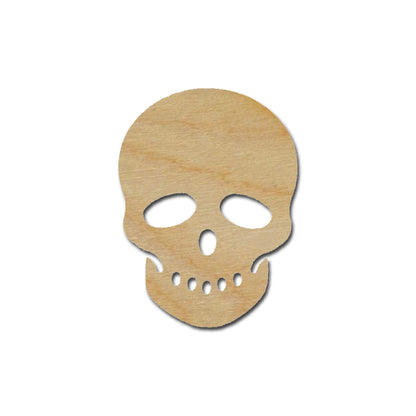 Artistic Craft Supply Skull Shape Unfinished Wood Cut Outs 3" Inch 6 Pieces SKU-03 C