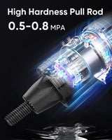 4-in-1 Pneumatic Rivet Nut Gun Set (10-24 & 1/4 & 5/16 & 3/8)， Air Nut Insert Installation Tool Assembly Automatic Nutsert Gun with 4pcs Quick-Change WonVon