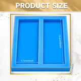 Double Cavity Silicone Knife Scale Mold Casting Resin Knife Mold for Bottle Stopper DIY Craft Making Supplies, 0.4 x 2 x 6 Inches, Blue Tessco