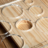 POWERTEC 71622 12 x 10 inch Clear Acrylic Decorative Templates, Circle/Grommet/Round Inlay Stencil Templates for Woodworking, Set of 2 POWERTEC