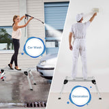 ERGOMASTER Work Platform Bench 30 * 12 Inches Aluminum Drywall Safe CE Approved of Capacity 330 LBS Heavy Duty Portable Bench Folding Ladders Stool ERGOMASTER