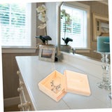 VILLCASE 3 Pcs Wooden Storage Box Desktop Jewelry Organizer Tray Storage Cubes with Lid Chest Treasure Case Unfinished Wood Crate Trinket Storage VILLCASE