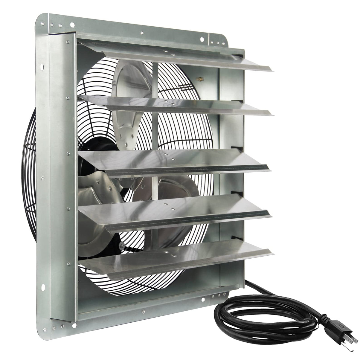 KEN BROWN 20 Inch Shutter Exhaust Fan With 1.65 Meters Power Cord Wall Mounted, High Speed 3500CFM, Vent Fan For Garages And Shops, Greenhouse,Attic KEN BROWN