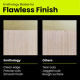 Smithology 10 Inch Table Saw Blades – 2 Pack | ATB 32 Tooth & 60 Tooth | Carbide Tipped | Thin Kerf | for Wood Crosscutting, Ultra Fine Finishing | Smithology