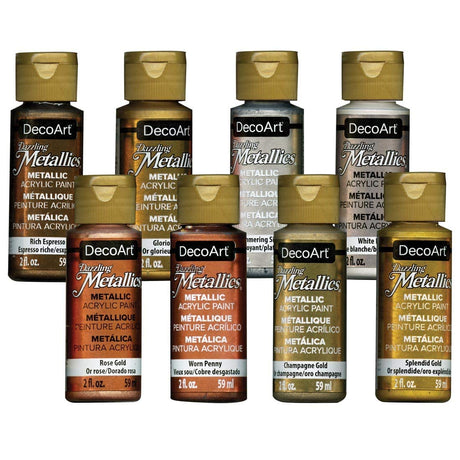 DecoArt Metallics Paint Value Pack 8 pc Set DecoArt