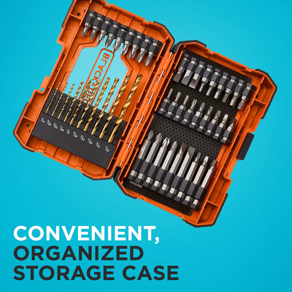 beyond by BLACK+DECKER Drill Bit Set / Screwdriver Bit Set, 46-Piece (BDA46SDDDAEV) - WoodArtSupply