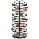 iDavosic.ly 6 Tier Metal Rotating Earring Holder Organizer, 264 Holes Earring Storage Display Tower Rack, Adjustable Earring Tree Organizer for Women iDavosic.ly