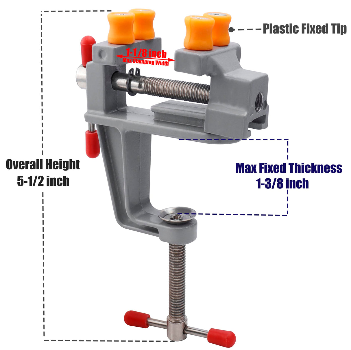 Yakamoz Mini Bench Vise Small Table Vice Clamp on Vise Drill Press Vise Workbench Vice for Jewelry Making Wood Carfit DIY Breads Watch Repairing YAKAMOZ
