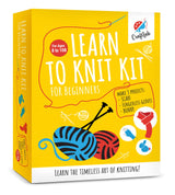 CraftLab Knitting Kit for Beginners, Kids and Adults Includes All Knitting Supplies: Wool Yarn, Knitting Needles, Yarn Needle and Instructions – CraftLab