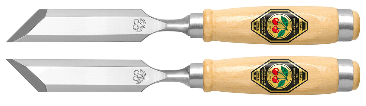 Two Cherries 500-1912 Pair of 12mm Two Cherries Skew Bevel Wood Chisels Two Cherries