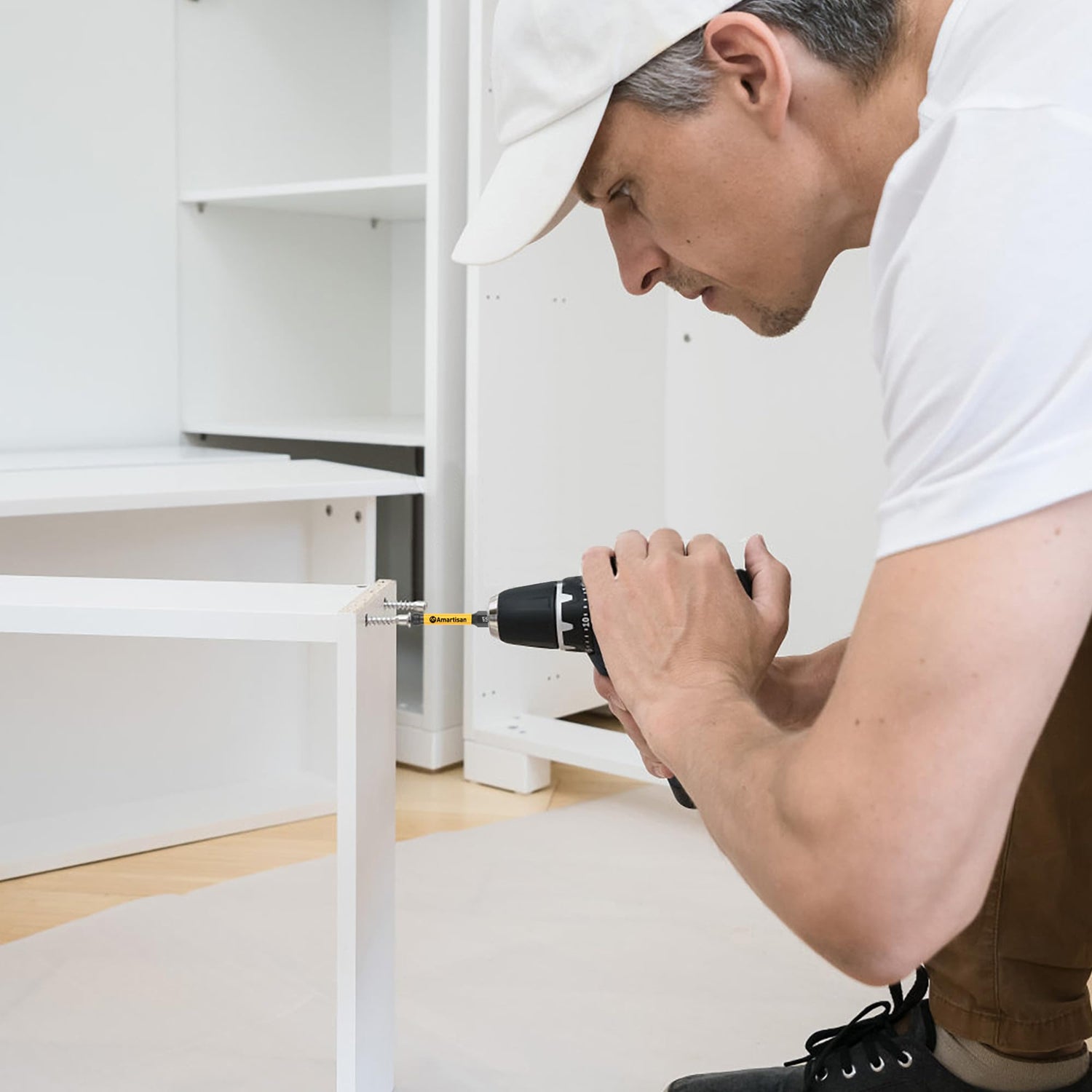 Amartisan 24-piece Screwdriver Bit Set | Magnetic Slotted Phillips driver bit set | S2 Steel, long 1" and 2.3" Head Drill Bits Set Amartisan