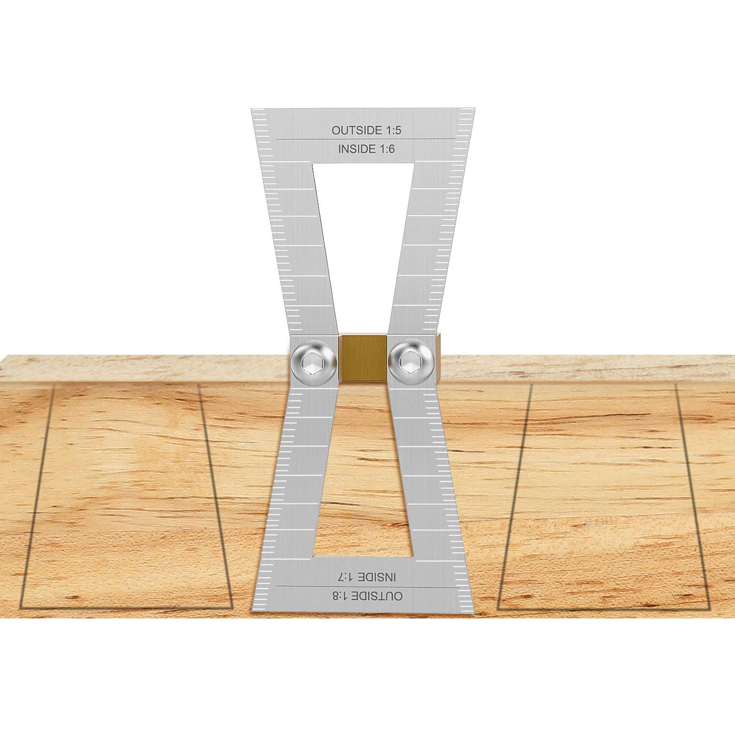 Housolution Dovetail Marker, Stainless Steel Dovetail Jig Guide with Scale Size 1:5-1:6 and 1:7-1:8, Precise Dovetail Guide, Wood Joints Dovetail - WoodArtSupply