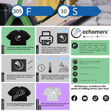 Echomerx 12" x 6' Puff Vinyl Heat Transfer Roll - Instant 3D Dimension, Effortless Weeding - Puffy HTV Iron-On Vinyl on Shirt Heat Press, Cricut echomerx