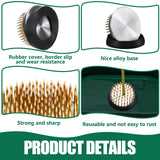 Sliner 8 Pcs Flower Frogs Round Brass Flower Holder Japanese Ikebana Vase Floral Frogs Flower Arranger Flower Fixed Tools Pin for Flower Arrangement Sliner