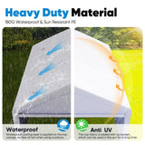 Quictent 13'X20' Heavy Duty Carport Galvanized Car Canopy Garage Outdoor Boat Shelter with Reinforced Frame - White Quictent