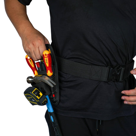 Small Tool Pouch with Belt Clip,Small Tool Holder Pouch, Min Work Organizer Tool Holster and Knife Holder with Hammer Holder MELOTOUGH