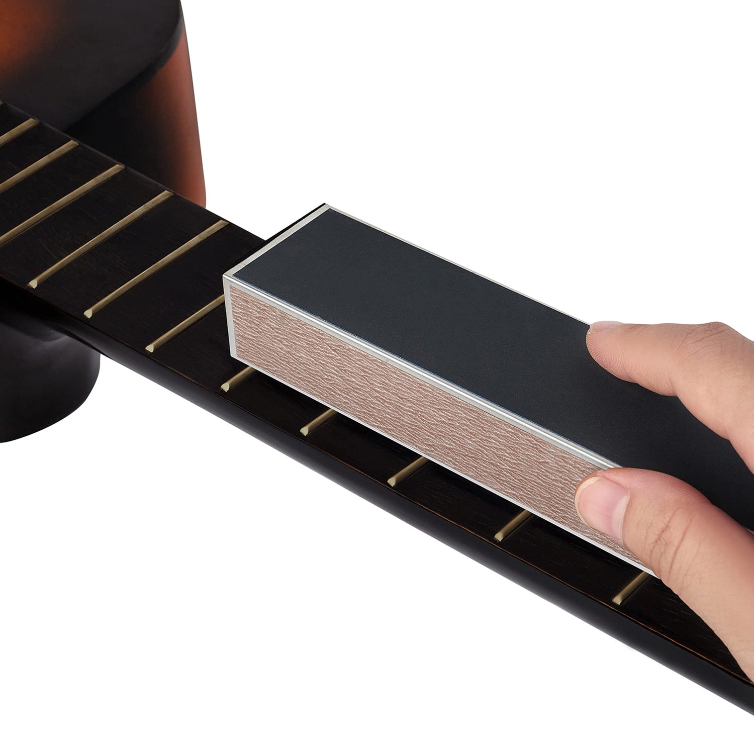 MIECOO 9PCS Guitar Luthier Repair Tool Kit Includes Guitar Fret Leveling Sanding Beam Leveler, Guitar Fret Crowning File, String Action Ruler Gauge, MIECOO MIECOO