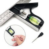 LYFJXX 12" Combination Square, 45-90 Degree Marking, Carpentry Woodworking Measure Tools, Combination Square Set, Metal Ruler Framing Square T Ruler LYFJXX