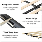 HAOARA Dark Gray Queen Size Platform Bed Frame with Upholstered Button Tufted Headboard HAOARA