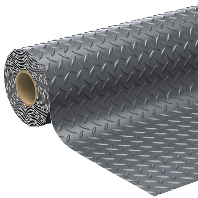 8.2 x 20 FT Garage Floor Mat, 2.8mm Thickness Diamond Plate Vinyl Garage Flooring Roll for Under Car, Large Size 164 SQFT for Large SUVs, MPV, Pickup