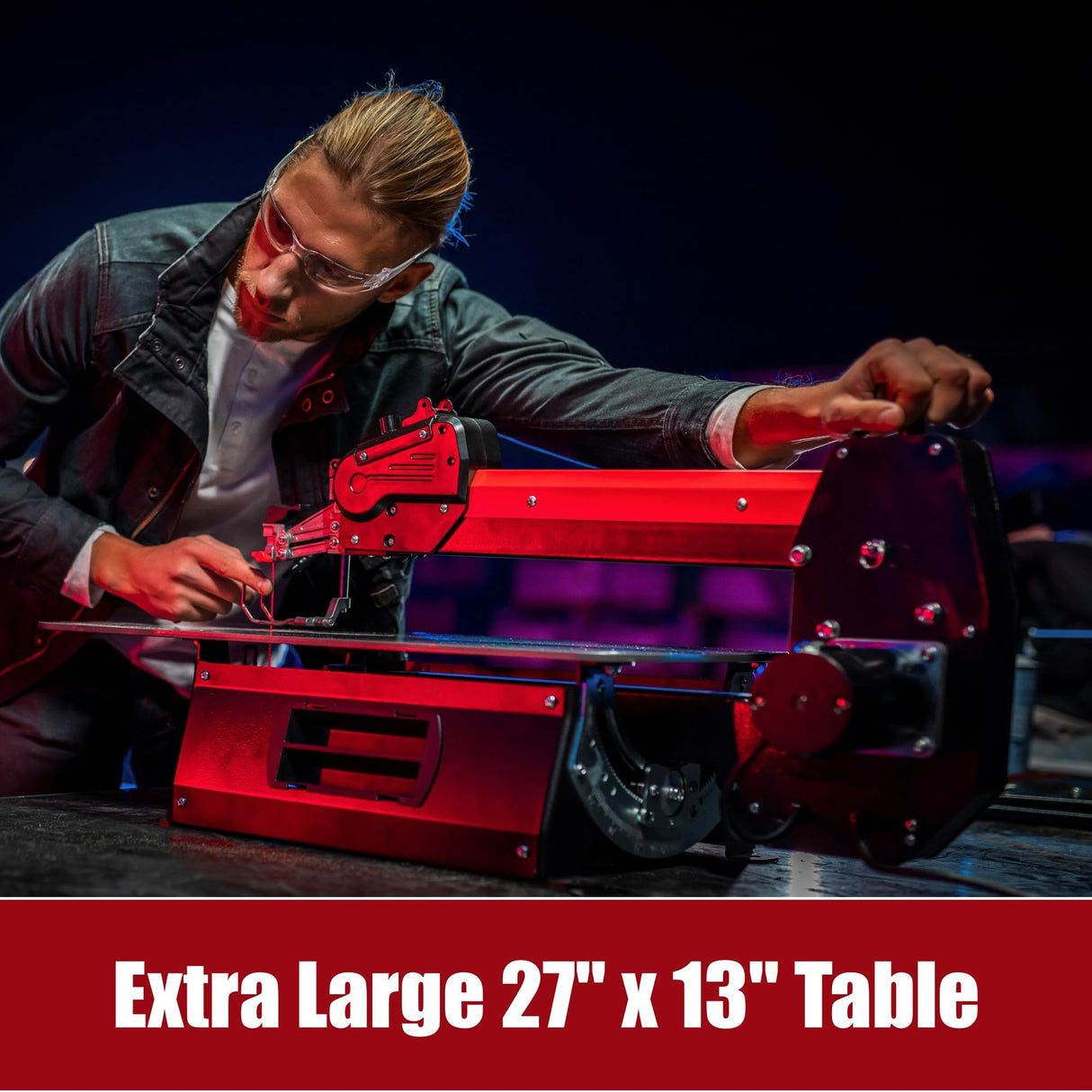 Bucktool 22 Inch Variable Speed Scrow Saw, 1.3A Scroll Saw for Woodworking Bucktool