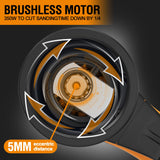 MAXXT Electric 5mm Random Orbital Sander, Palm Sander with Brushless Motor, 5&6Inch Sanding Pads, Central Vacuum, Sanders for Woodworking, Primary MAXXT