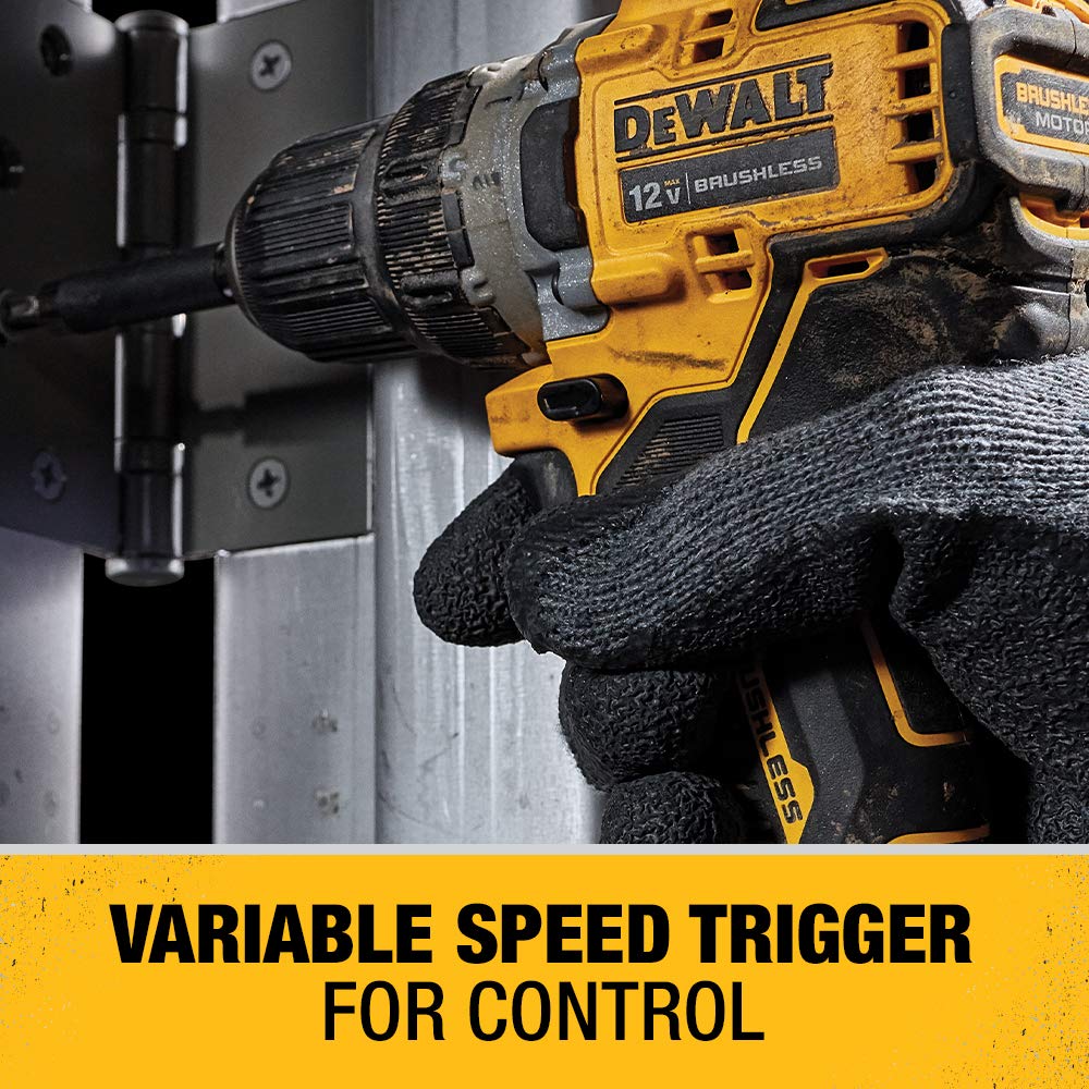 DEWALT XTREME 12V MAX* Cordless Drill / Driver Kit, 3/8-Inch (DCD701F2) DEWALT