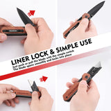 WORKPRO 2-in-1 Folding Knife/Utility Knife, Quick-Change Box Cutter with Belt Clip and Liner Lock, Extra 10 SK5 Blades Included WORKPRO