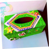 STOBOK Kids DIY Craft Kit 6pcs Box DIY Tissue Box Desk Dispenser Container Square Tissues Dispenser Paper Holder Box Crafting Blank Box Wooden Towel STOBOK