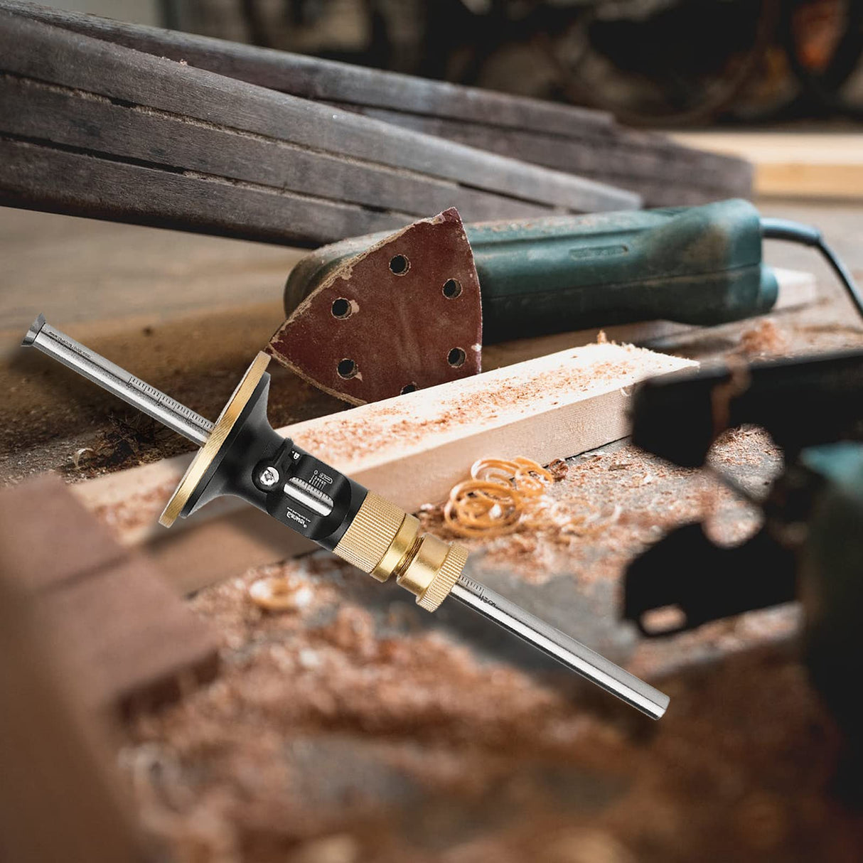 Wheel Marking Gauge Kit - 1 Extra Cutter Wrench, Wheel Marking Gauge with Carbide Blade Woodworking Jig Wheel Marking Gauge Tool Scriber Mortise dcvbny