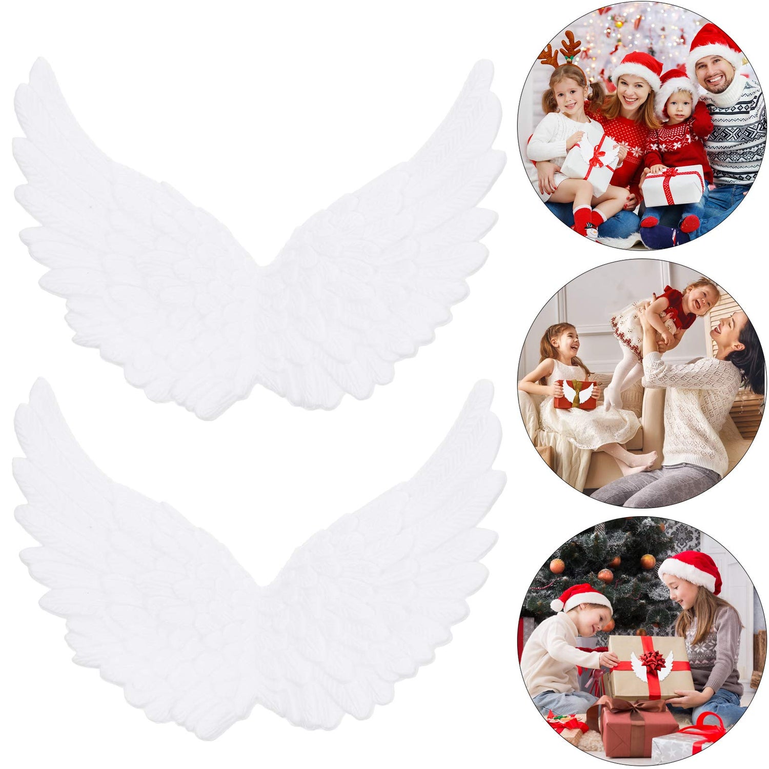 PartyKindom 6pcs White Angel Wings Angel Wings for Craft Unfinished Angel Wings Angel Wings Ornament DIY Craft Angel Wings Mini Wings Angel Wings PartyKindom