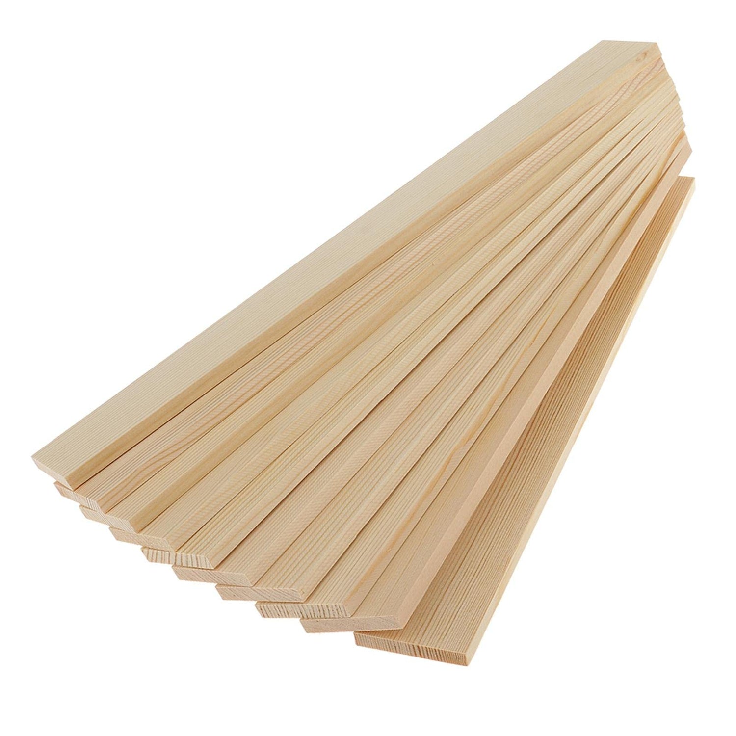 misppro 10 Pieces Blank Natural Pine Wood Rectangle Boards Panels Wooden Pieces for Art Crafts - 30cm misppro