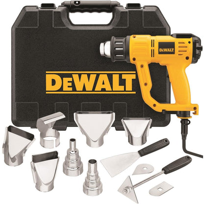 DEWALT Heat Gun with LCD Display & Hard Case/Accessory Kit (D26960K) , Yellow - WoodArtSupply