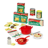 Melissa & Doug Prepare & Serve Pasta Play Food Set - Wooden Play Food Sets For Kids Kitchen, Pretend Play Kitchen Toys For Kids Ages 3+,Yellow Melissa & Doug