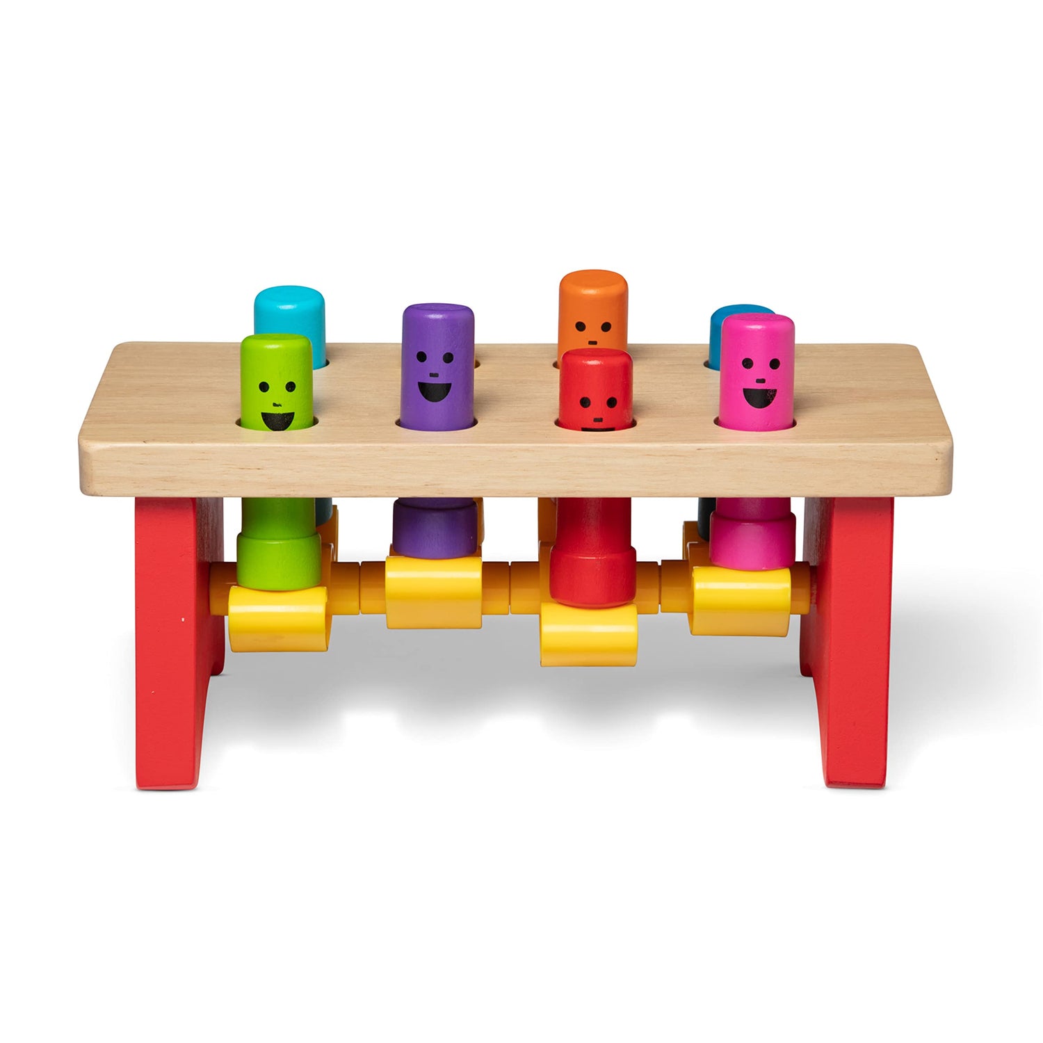 Melissa & Doug Deluxe Pounding Bench Wooden Toy With Mallet - STEAM Toddler Toy Melissa & Doug