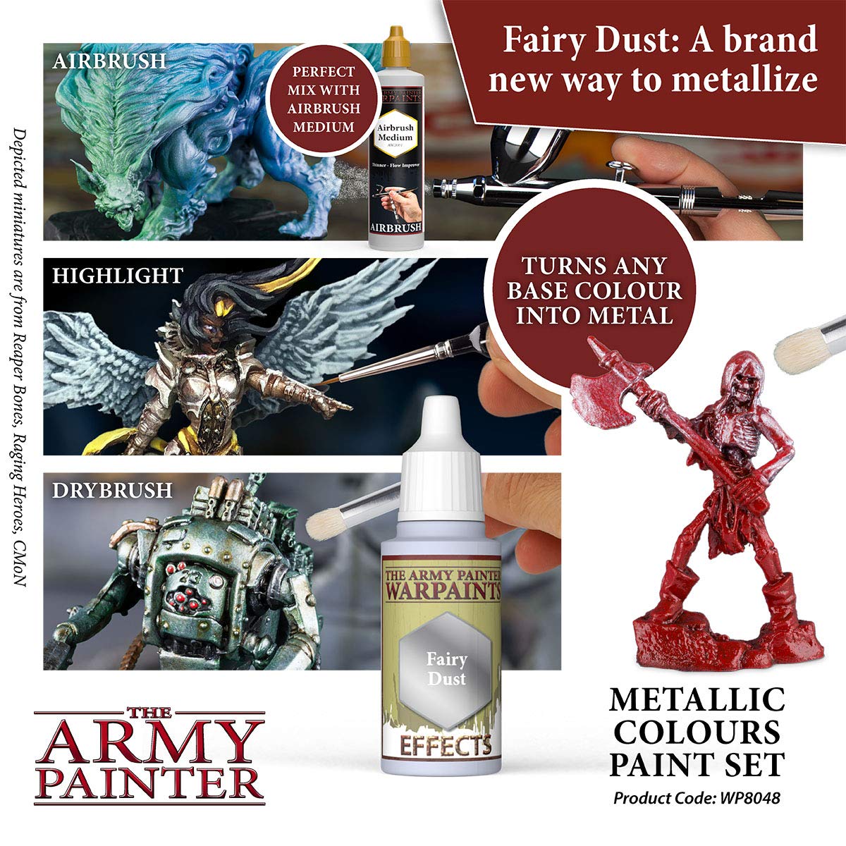 The Army Painter - Metallic Colours Paint Set - Hobby Acrylic Paint Set of 10 Metallic Acrylic Paint - Includes Tainted Gold Acrylic Paint Metallic - - WoodArtSupply