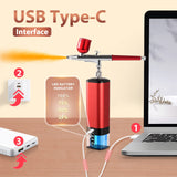 Cordless Airbrush Kit with Compressor, 32PSI Handheld Mini Air Brush Gun Set, Portable High Pressure Air Brushes for Painting, Tattoo, Nail Art, yygywen