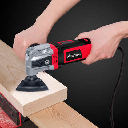 AVID POWER Oscillating Tool, 3.5-Amp Oscillating Multi Tool with 4.5° Oscillation Angle, 6 Variable Speeds and 13pcs Saw Accessories, Auxiliary - WoodArtSupply