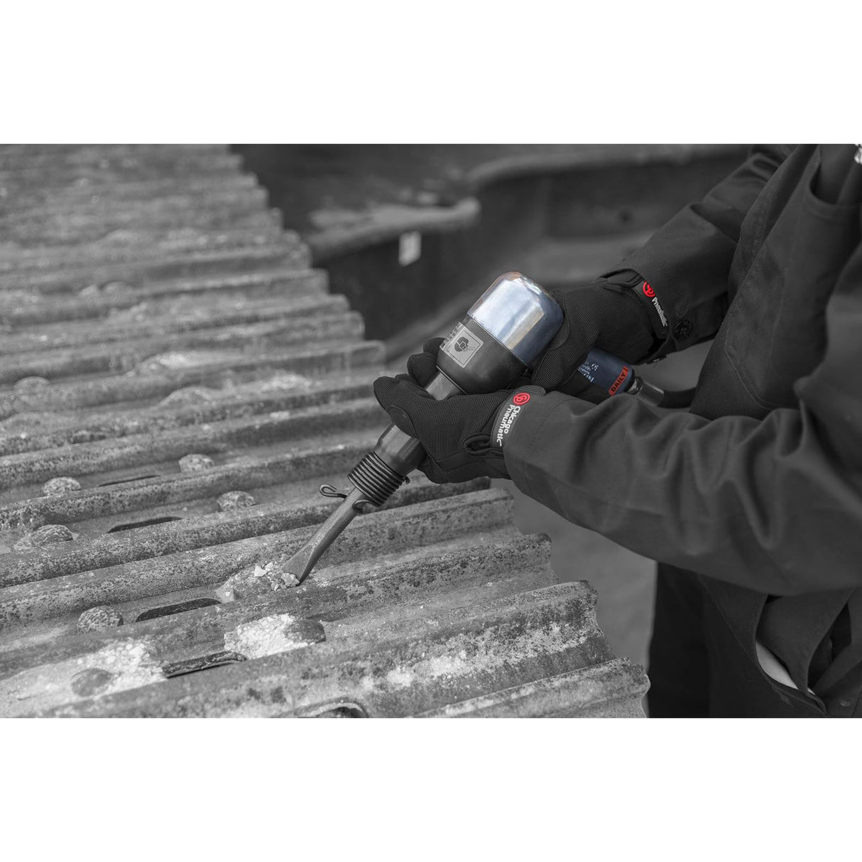 Chicago Pneumatic CP717K - Kit - 0.498 Inch (12.7 mm) Air Hammer, Round Shank, Stroke 2.68 in / 68 mm, Bore Diameter 0.75 in / 19 mm - 1800 Blow Per Chicago Pneumatic