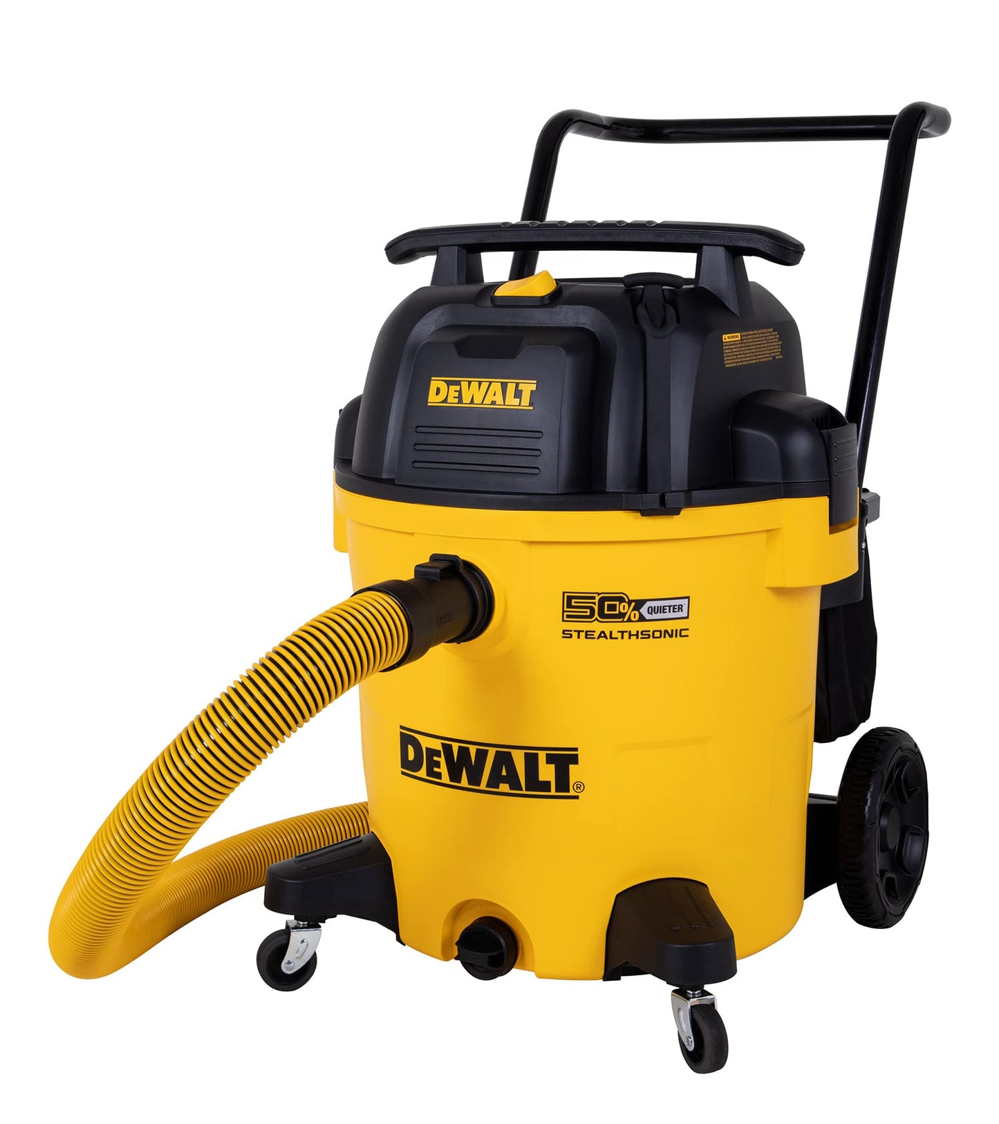 DEWALT 16 Gallon STEALTHSONIC Poly Wet/Dry Vacuum, DXV16P-QTA Noise Reduction Heavy Duty Shop Vacuum for Jobsite/Workshop, Reduce Motor Noise, Yellow - WoodArtSupply