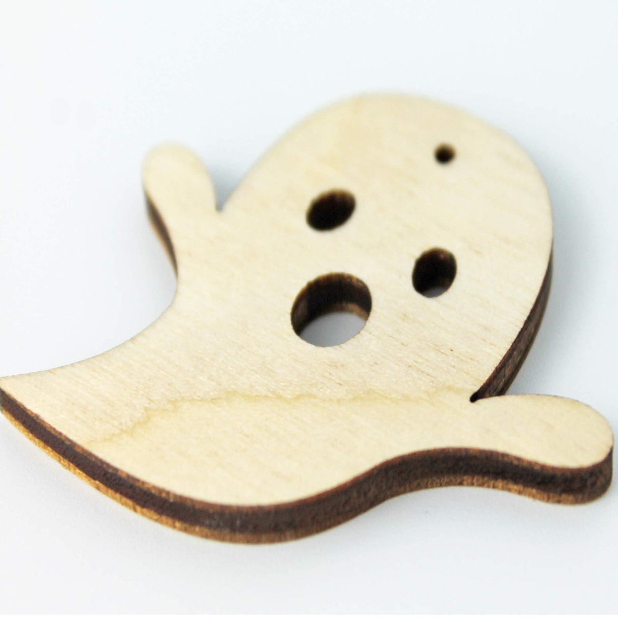 ALL SIZES BULK (12pc to 100pc) Unfinished Wood Laser Cutout Halloween Ghost Dangle Earring Jewelry Blanks Shape Crafts Made in Texas Texan Wood Crafts