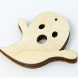 ALL SIZES BULK (12pc to 100pc) Unfinished Wood Laser Cutout Halloween Ghost Dangle Earring Jewelry Blanks Shape Crafts Made in Texas Texan Wood Crafts