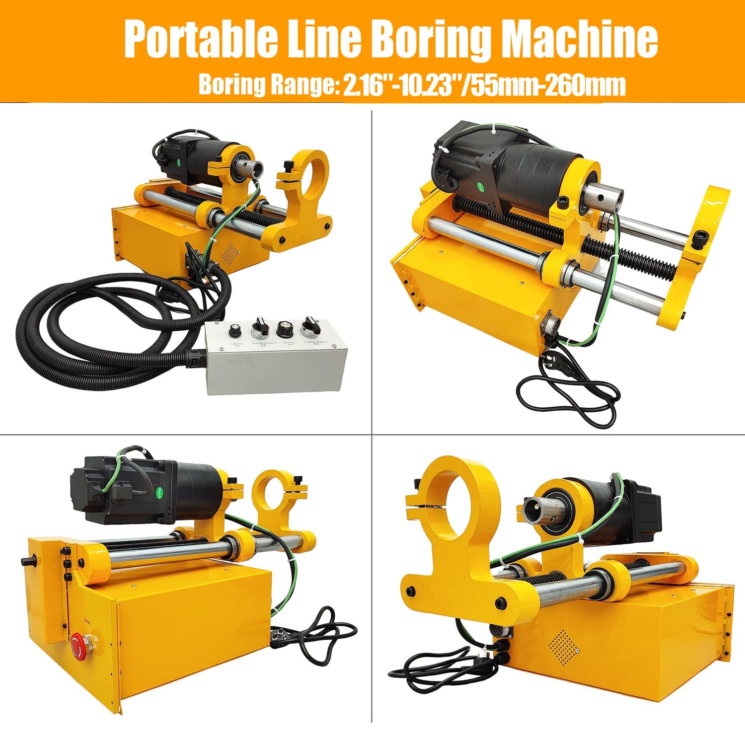 TECHTONGDA Portable Line Boring Machine Line Bore Machine Portable with Control Handle for Excavator Repair XDT50 110V TECHTONGDA