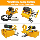 TECHTONGDA Portable Line Boring Machine Line Bore Machine Portable with Control Handle for Excavator Repair XDT50 110V TECHTONGDA