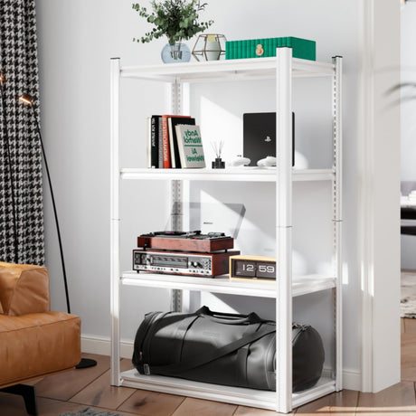 Raybee Storage Shelves Heavy Duty Garage Shelving Adjustable Metal Shelving Units and Storage Shelf 4 Tier Storage Pantry shelves for Closet kitchen Raybee