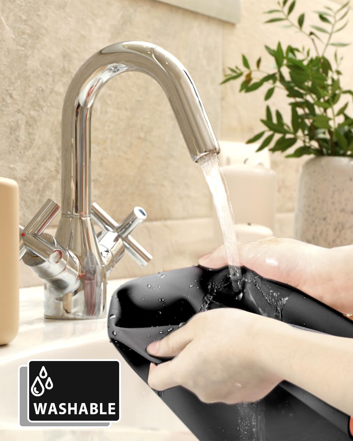 Silicone Mat Large, IKOCO 23.6"x15.7" Silicone Craft Mat for Playdough and Nonstick Silicone Sheets for Crafts, Paint, Resin Casting Molds (Black & IKOCO