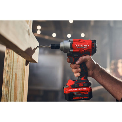 CRAFTSMAN V20 Cordless Impact Driver, 1/2 inch, Bare Tool Only (CMCF921B)
