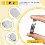 Yinkin 20 Pieces Blank Challenge Coin Threaded Edged 40 mm with Acrylic Protection Box Laser Engravable Pattern for DIY Crafts Engraving Travel Yinkin