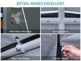 12 * 20 Heavy Duty Carport Canopy - Extra Large Portable Car Tent Garage with Roll-up Windows and All-Season Tarp Cover,Metal Roof &Side Walls for Sannwsg