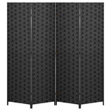 Room Divider Wall 4 Panels Indoor Handmade Wood Portable Room Dividers and Folding Privacy Screens Used in Multiple Occasions Decorate and Beautify Dopinmin